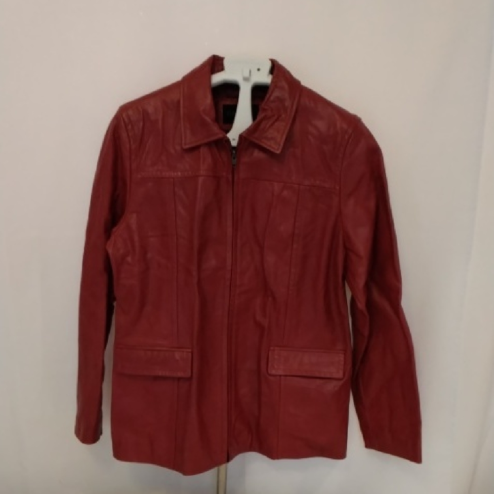 Vintage Express Women's Bold Red Leather Jacket